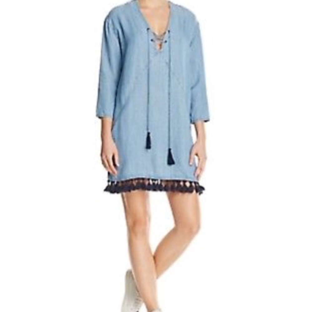 Rails Chambray Tassel Dress
